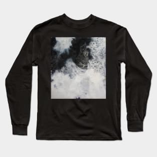 Black and White Abstract Painting Long Sleeve T-Shirt